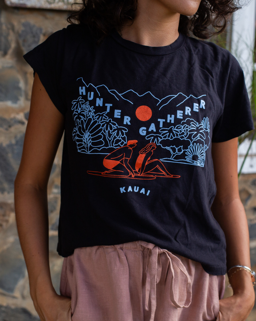 Jungmaven T-shirt made from organic hemp and cotton with artwork by Bali-based artist Kookumbra.