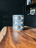 Felix tumbler in slate featuring a hand-etched eye motif by ceramic artist Matthew Ward.