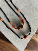 46" Onyx Coral Carved Wood 
