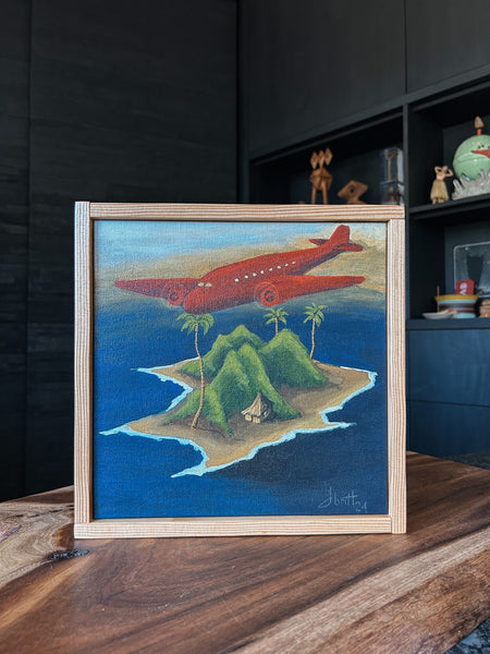 An original painting by Hawaii-based artist Doug Britt.