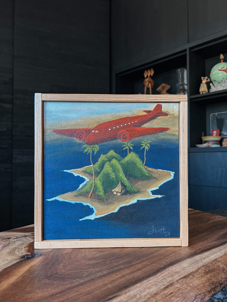 An original painting by Hawaii-based artist Doug Britt.