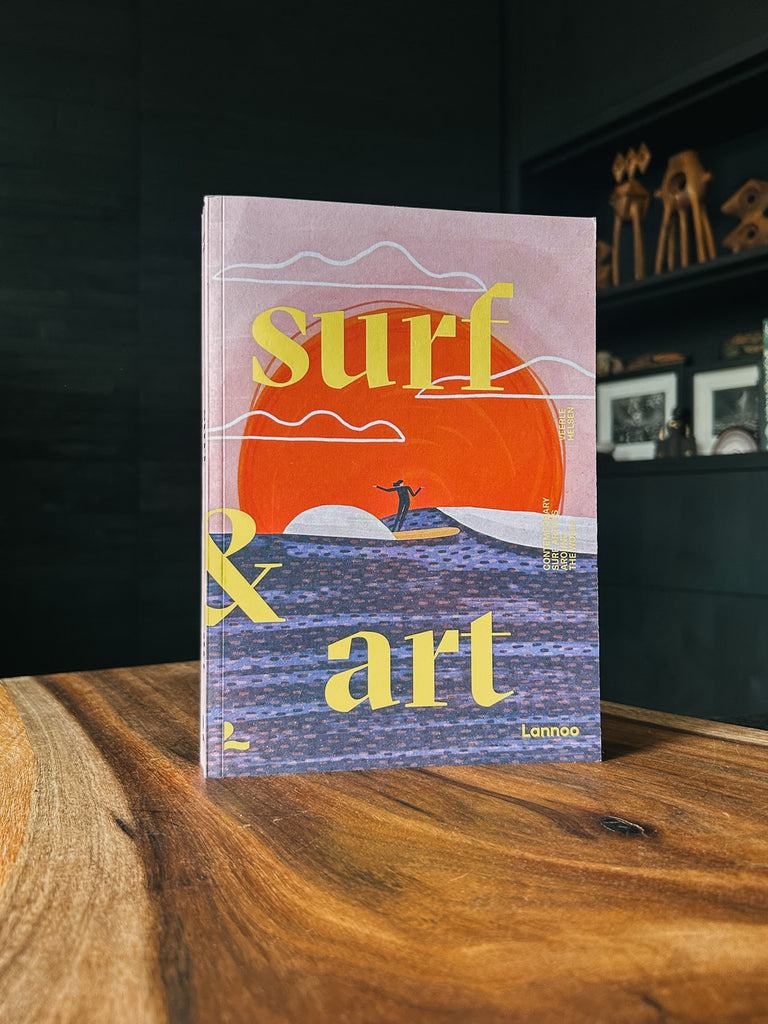 Surf & Art book showcasing contemporary surf artists from around the world, curated by journalist Veerle Helsen.